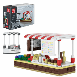 Mould King Kreatives 24034 Coffee Haus Klemmbausteine Mini Blocks Shop Bauspielzeug MOC Bausteine DIY Simulation Architektur Street View Kompatibel Mit Andere Marke(265 Teile)