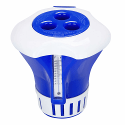 Darryy Pool Dosierschwimmer, 7 Inch Dosierschwimmer Mit Thermometer, Einstellbar Chlor Schwimmer, Für Die Automatische Chlorierung Und Bromierung Von Schwimmbecken