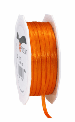 Präsent C.E. Pattberg Satin orange, 50 m Satinband zum Einpacken von Geschenken, 3 mm Breite, Geschenkband zum Dekorieren & Basteln, Dekoband, Anlass 50 m x 3 mm Orange