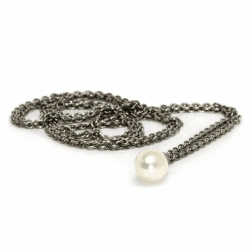 Trollbeads Fantasy Damen Halskette mit Perle Sterlingsilber 120 cm