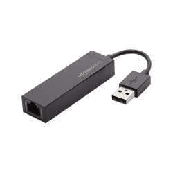 Amazon Basics Ethernet-LAN-Netzwerkadapter, USB 2.0, 10/100 Mbit/s, Schwarz
