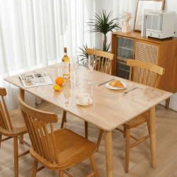 Tischdecke Transparent Tischfolie Glasklar Folie Outdoor Tischschutz Öl- und wasserdicht Abwaschbar PVC Folie Fettdicht Tischschutzfolie Transparent 2mm 100 x 120 cm