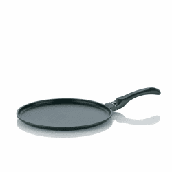 kela 28 cm KERROS, Pfannkuchenpfanne, Aluguss keramisch beschichtet, Bakelit-Griff, Crepes Pfanne Induktion, Aluminium, Schwarz