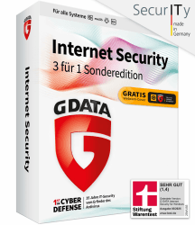 G DATA Internet Security 3 für 1 Sonderversion |3 Geräte - 1 Jahr | Antivirus Programm mit Kindersicherung | PC, Mac, Android, iOS | DVD | inkl. Webcam-Cover | zukünftige Updates inklusive