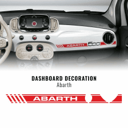4R Quattroerre.it Stripes Streifen Armaturenbrett Fiat 500 Abarth