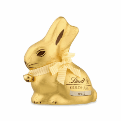 Lindt Schokolade GOLDHASE | 4 x 100 g GOLDHASE | Weiße Premium Schokolade in Hasenform zu Ostern | Osterschokolade | Schokoladengeschenk | Schokoladenhase | Osterhase