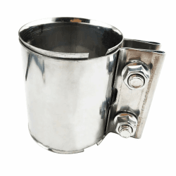 MOCNT Auspuff Schelle Rohrverbinder 42mm Auspuff Klemmschelle Edelstahl Auspuffrohrschelle Doppelschelle Abgasrohrverbinder Auto Auspuffschell Bandschelle Länge 87mm