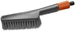 Gardena Cleansystem Handbürste S Soft: Reinigungsbürste mit Schlauchanschluss, Flacher Bürstenkörper, für Enge Stellen und empfindliche Oberflächen, mit Durchflussregulierung (18840-20)