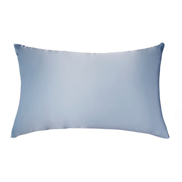 LULUSILK Kissenbezug, 100 % reine Seide, 16 Momme, mit verdecktem Reißverschluss, schont Haut und Haare, 1 Stück 40 x 60 cm hellblau