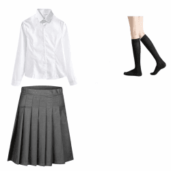 Zauberer Set für Kinder und Erwachsene – Hemd, Rock, gestreifte Krawatte, Zauberstab – Kostüm Accessoire Set für Halloween, Mardi Gras, Karneval, Cosplay – Hochwertige Materialien, Frauen