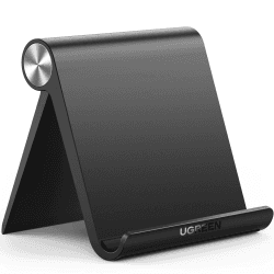 UGREEN Tablet Halterung Tisch Tablet Ständer Handyhalter kompatibel mit iPad Air Mini 11 Galaxy Tab S9 A7 Redmi Pad Huawei MatePad 11 iPhone 16 15 bis 11 Zoll (Schwarz)