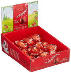 Lindt Schokolade LINDOR Eier Thekendisplay | 672 g | LINDOR Eier Vollmilch mit zartschmelzender Füllung | Oster Schokolade | Schokoladengeschenk | Ostereier | Schokoeier | Großpackung