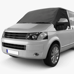CICMOD Scheibenabdeckung für T5 Transporter Frontscheiben Set Anti Frost Ice Staub Fensterfront Abdeckung Sonnenschutz für V-W Wohnmobil Vans Auto 600D