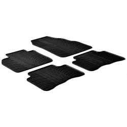 Satz Gummimatten kompatibel mit Ford B-Max 2012-2015 (T Profil 4-teilig + Montage-clips)