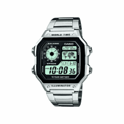 Casio - Armbanduhr AE-1200WH-1AVEF - Herren Uhr - Wasserdicht - Digital - Mit Stahlband - Schwarz