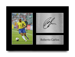 HWC Trading Roberto Carlos A4 Ungerahmt Signiert Gedruckt Autogramme Bild Druck-Fotoanzeige Geschenk Für Brazil Fußball Fans