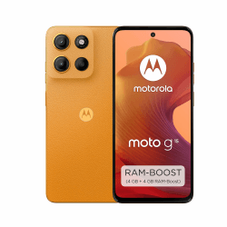 Motorola Moto g15 Smartphone (6,72"-FHD+-Display, 50-MP-Kamera, 4 GB / 128 GB, 5200 mAh, Android 15) Sunrise Orange, inkl. Schutzcover [Exklusiv bei Amazon]