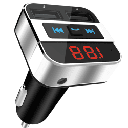 TnB Bluetooth FM Transmitter Auto, FM Transmitter Auto, Zigarettenanzünder-Ladegerät, Bluetooth-Adapter für Auto, Freisprecheinrichtung für Telefonanrufe - Schwarz