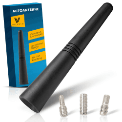 Villkin Autoantenne für optimalen AM/FM-Empfang - Universale Kurzstabantenne mit Sportdesign und verstärktem Empfang
