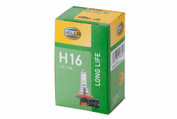 HELLA 8GH 186 996-001 Halogen Glühlampe - H16 - Long Life up to 3x longer lifetime - 12V - 19W - Sockelausführung Glühlampe: PGJ19-3 - Schachtel - Menge: 1