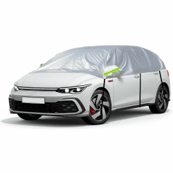 CICMOD Halbgarage Auto, Winter Autoabdeckung für EIS Sonne Staub Schutz Halbgarage Auto Abdeckplane Scheibenabdeckung Universelle für Schrägheck