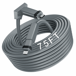 HanCenDa Ersatz-Starlink-Kabel 75FT/23M für Starlink Actuated Gen 2, Kabel Starlink für rechteckigen Satelliten-V2-Antennen-Router, Starlink-Kabelzubehör, wasserdicht, grau