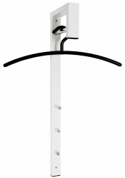 HAKU Möbel Wandgarderobe Chrom, weiß, Metall - Maße: B 4 cm x H 70 cm x T 20 cm, Style: Modern