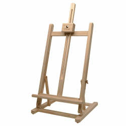 Artina Tischstaffelei Kinder für Leinwände bis 45 cm Sydney – Leinwand Staffelei Holz Sitzstaffelei 27 x 27 x 60 cm Stabile Malstaffelei – Neigungswinkel verstellbar alle Maltechniken geeignet