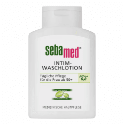 Sebamed Intim-Waschlotion pH 6,8, ab den Wechseljahren, reinigt sanft bei Trockenheit im sensiblen Intimbereich und unterstützt den natürlichen Schutz gegen Reizfaktoren und die Feuchtigkeitsbalance