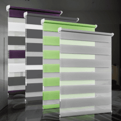 bobodeco Doppelrollo klemmfix ohne Bohren Duo Rollos für Fenster mit Klemmträger, Fensterrollo lichtdurchlässig & verdunkelnd Wandmontage Sichtschutz- Grau B60 x H120cm (Stoffbreite 56cm) B60 x H120 cm Grau