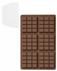 TOZBLEU Schokoladenform aus Silikon,Silikon Schokoladenform,Silikonformen Schokoladenform Silikon Backform Non stick Mini Chocolate Bar Mold für DIY Schokolade Praline Süßigkeiten,Mit 1 Schaber