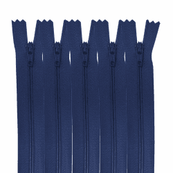 MARARDI [Packung 5 Reißverschlüssen [Navy Blau] Nylon [18 cm] Nähen und Basteln zum Kleidung Taschen Stoff für Nähmaschine Patchwork Plastik Baumwolle Zipper mit Metallreißverschluss