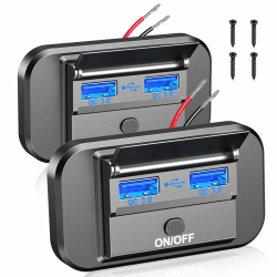 USB Steckdose 12V Wohnmobil Qidoe Intelligent Power Saving 12V USB Steckdose Auto 36W Dual 18W Quick Charge 3.0 USB Steckdose 12V Boot USB Auto Steckdose 12V Einbausteckdose USB 12V Einbau Auto