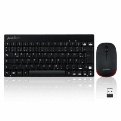 Perixx PERIDUO-712, Kabelloses Mini Tastatur und Maus Set - Minigröße - mit Nano Receiver - 2.4Gh - Schwarz - Leicht und Klein
