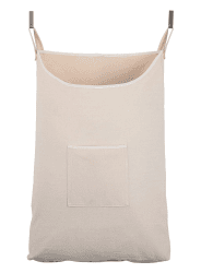 GORISEN Wäschesammler, Wäschekorb, Türhängung Wäschesack mit Haken (Beige, 65 Liter)
