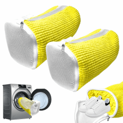 Schuhwaschbeutel Waschmaschine, 4 Stück Schuh Waschbeutel für Waschmaschine, 2 Stück Schuh Waschbeutel mit 2 Stück Waschbeutel, Wiederverwendbarer Schuhe Waschbeutel, 360° Reinigung, für Turnschuhe