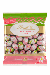 Lindt Schokolade Deko Edition Mini Eier | 180 g Beutel | Fröhlich-bunt verpackte Premium Vollmilch Schokoladeneier zu Ostern | Osterschokolade | Schokoladengeschenk