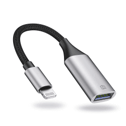 IVSHOWCO Lightning-auf-USB-Adapter [Apple MFi-Zertifiziert], USB-Kamera-Adapter für iPhone, iOS-OTG-Kabeladapter Unterstützt USB-Flash-Laufwerk, Kartenleser, Maus, Tastatur