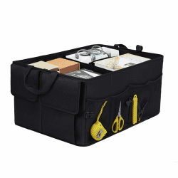 NINESPRING Auto Kofferraum Organizer,Kofferraumtasche faltbar Groß,Mehrere Fächer Auto Faltbox,Wasserdichte Praktische Kofferraumtasche,Autotasche Box für Reisen,Camping