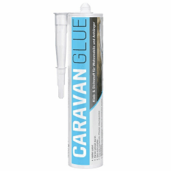 EVERGLUE Caravan Glue 1K MS Montagekleber UV-beständig 440g Kartusche MS-Polymer Kraftkleber extra stark elastischer Kleb-und Dichtstoff zum Kleben und Abdichten am Camper, Caravan, Wohnmobil