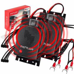 PATTLER® Marderschreck Auto - Effektive Marderabwehr mit Ultraschall. Anschluss an 12V Autobatterie. Sofortiger & Langfristiger Marderschutz im Motorraum - 2 Stück