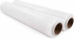 Commerline Stretchfolie-Wickelfolie Transparent 50cm 1500gr 2 Rolle-Umzugsfolie-Möbel Folie-Verpackungsfolie