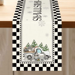 Aitsit Weihnachten Wichtel Tischläufer Weihnachtsdeko Winter Wasserabweisend Modern Weihnachtstischläufer Für Drinnen Und Draußen Party Küche Esstisch Dekoration 40×180cm (Weihnachten Wichtel)