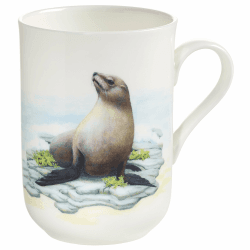 Maxwell & Williams PBA0009 Animals of The World Becher Seehund, Geschenkbox, Porzellan, weiß/bunt