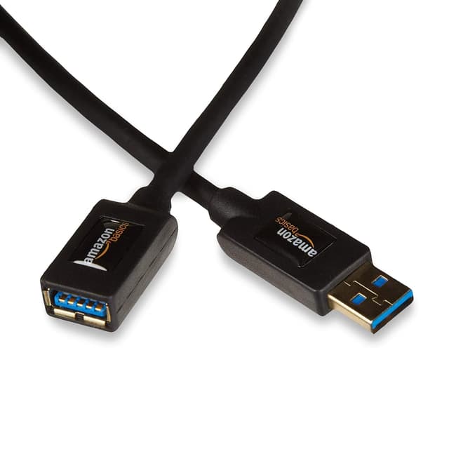 🔌🖥️ Amazon Basics USB Type A 3.0-Verlängerungskabel A-Stecker auf A-Buchse, 2 m, Schwarz 🖤