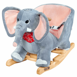 🐘 Deuba Spielwerk® Schaukeltier Elefant mit Sound Effekt und Sicherheitsgurt 🎶👶