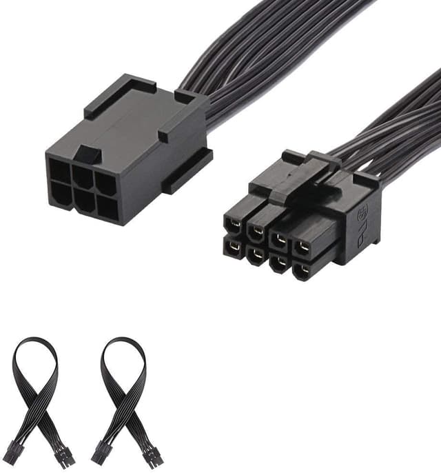 🔌🖥️ J&D 2er Pack Power PCIe 6 Pin auf 8 Pin Adapterkabel - 30cm