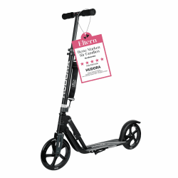 HUDORA BigWheel 205 Scooter 🛴 Stabiler Aluminium-Roller 🌟 Höhenjustierbarer & zusammenklappbarer Cityroller mit Ständer 🚀 Sportlicher Kinder- & Erwachsenenroller bis 100kg
