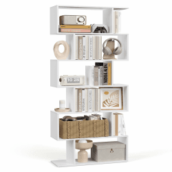 VASAGLE Bücherregal mit 6 Ebenen, weiß LBC61WT 📚🏠