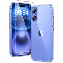 TAURI 3-in-1 iPhone 16 Hülle 6,1" + 2 Panzerglas Schutzfolien 📱🔒